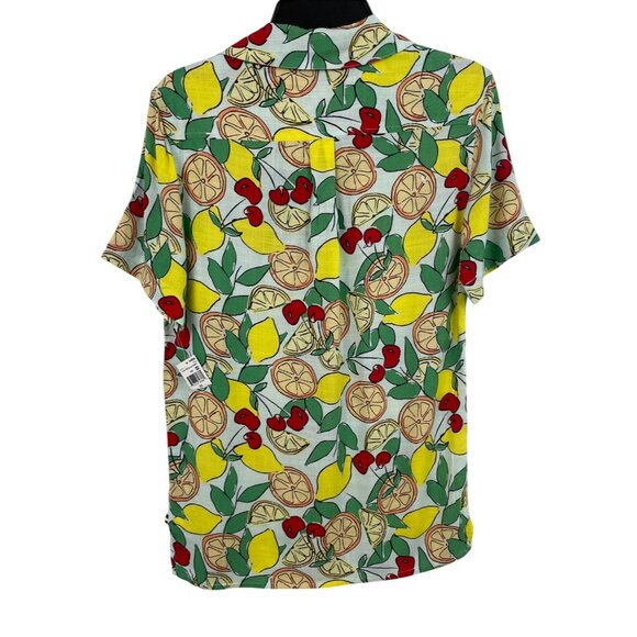 Edgar & Ash Mens Size XS Multicolor Fruit Theme Button Up Short Sleeve Shirt - Picture 2 of 9